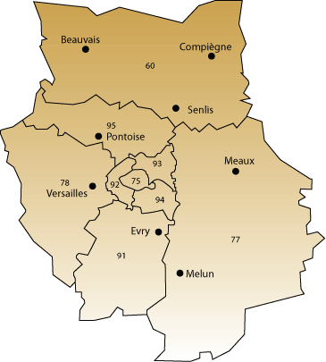 Carte Ile de France